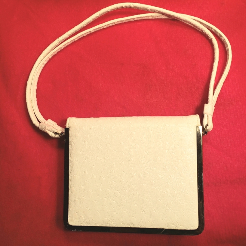 Vintage Markay Textured Off White Shoulder Bag